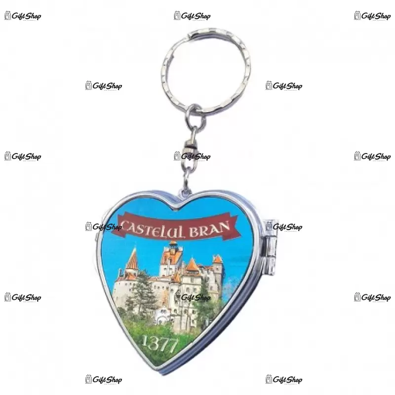 Breloc din metal oglinda castelul bran
